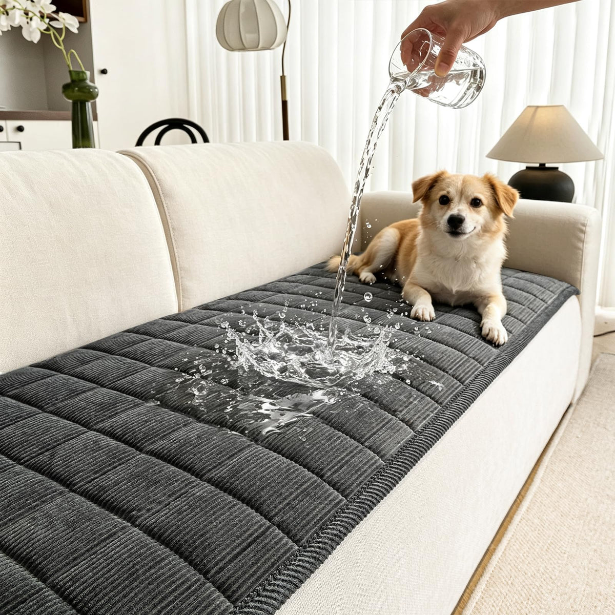 Waterproof Couch Covers for Sofa, Non Slip Dog Couch Cover Washable