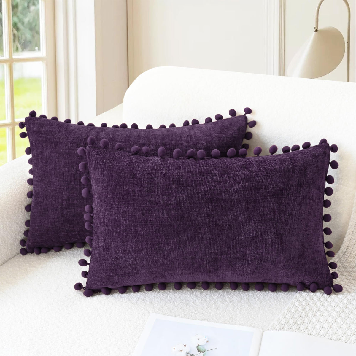 CaliTime Decorative Couch Throw Pillow Covers 20 X 12 Inches Apricot Brown