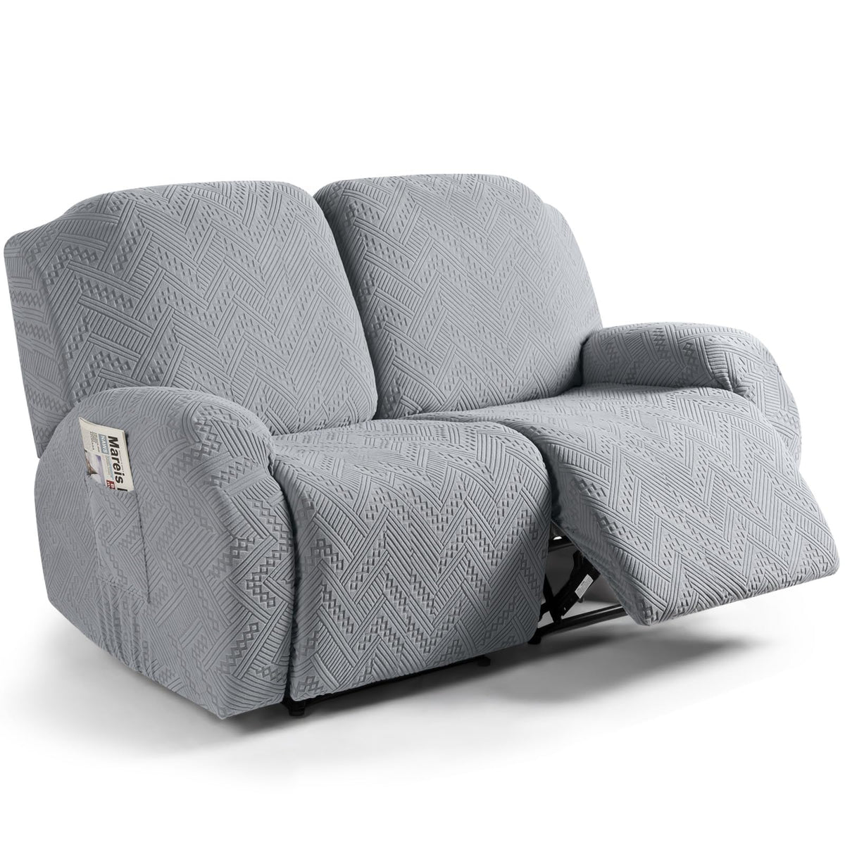 Ruaozz Recliner Couch Covers, Soft Stretch Sofa Slipcover, Chocolate