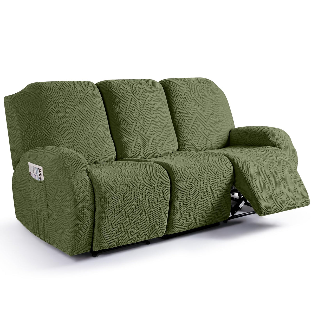 Ruaozz Recliner Couch Covers, Soft Stretch Sofa Slipcover, Chocolate