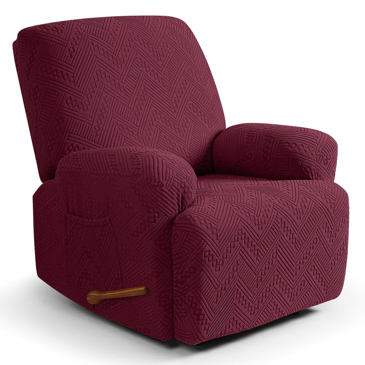 Ruaozz Recliner Couch Covers, Soft Stretch Sofa Slipcover, Chocolate