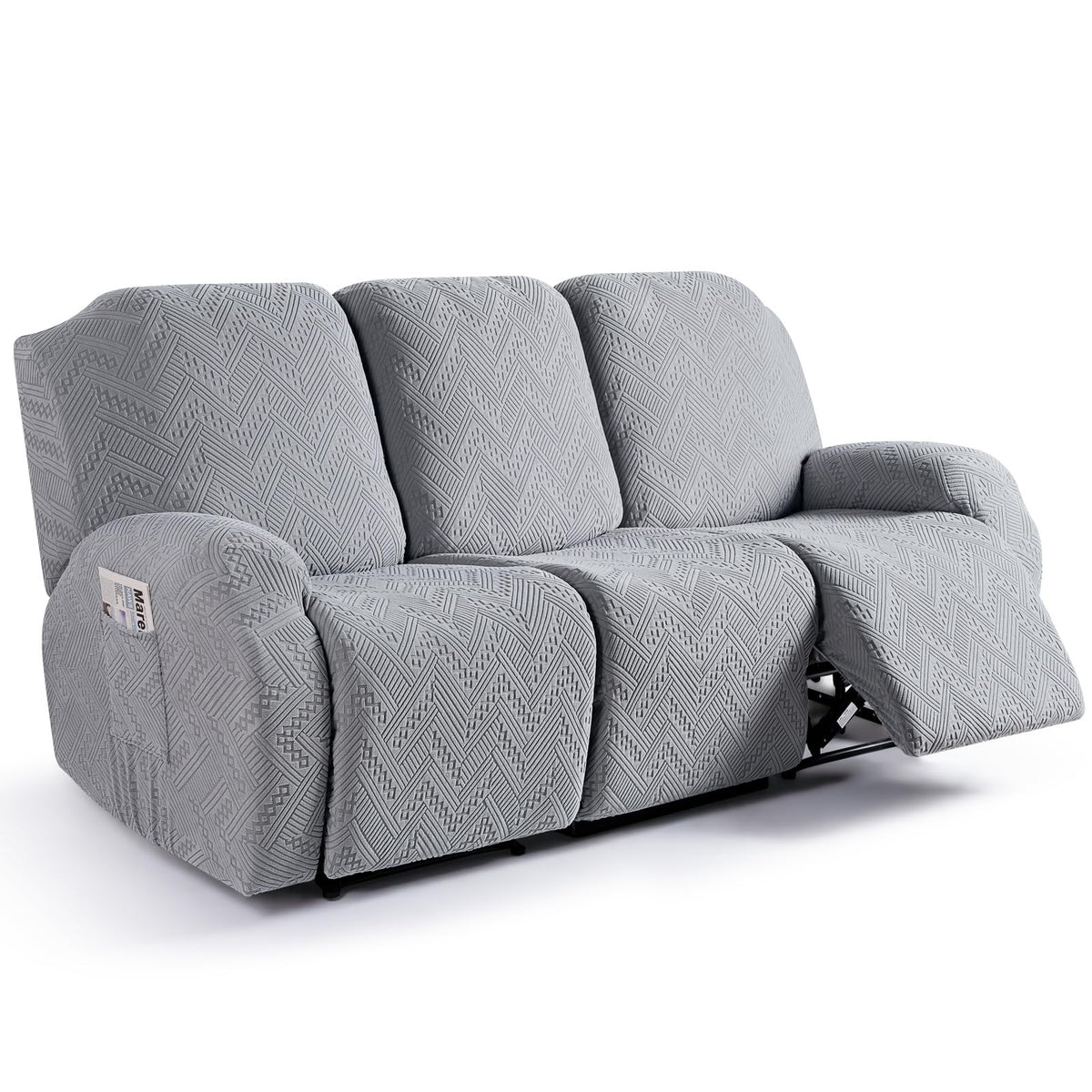 Ruaozz Recliner Couch Covers, Soft Stretch Sofa Slipcover, Chocolate