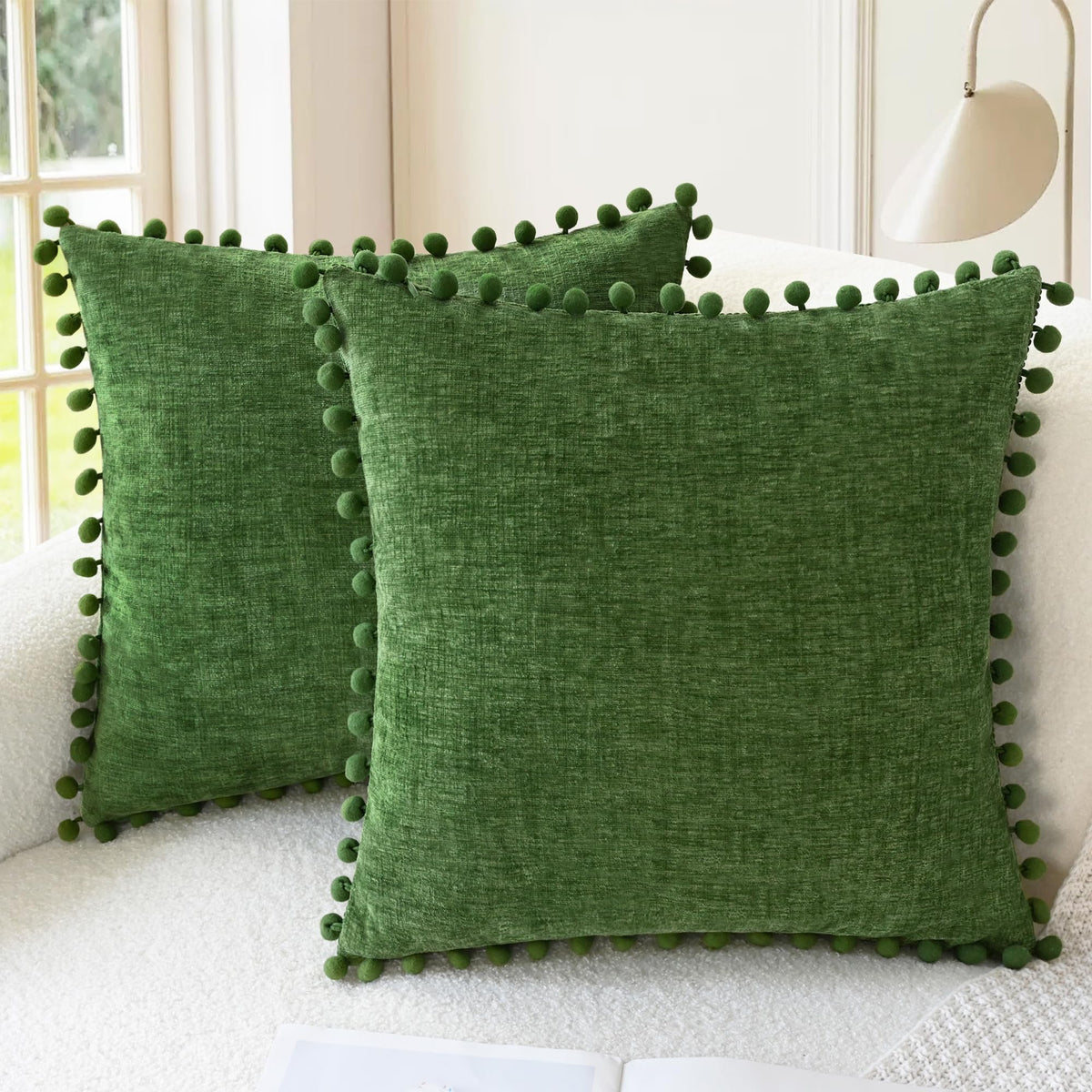 CaliTime Decorative Couch Throw Pillow Covers 20 X 12 Inches Apricot Brown