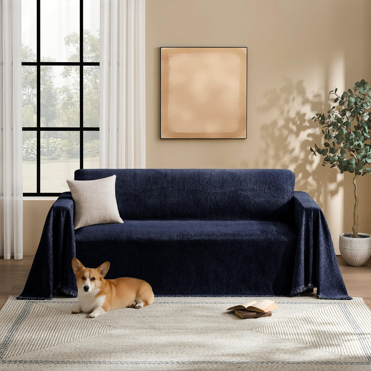 Couch Cover for Dogs Chenille Couch Cover Blanket Sectional Couch Covers