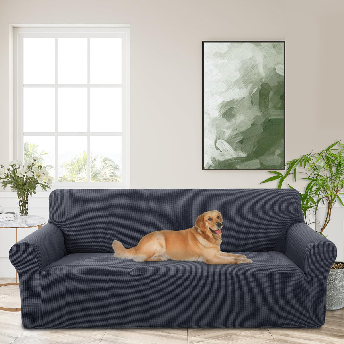 Stretch Couch Covers for Sofa Washable, Large, Chocolate