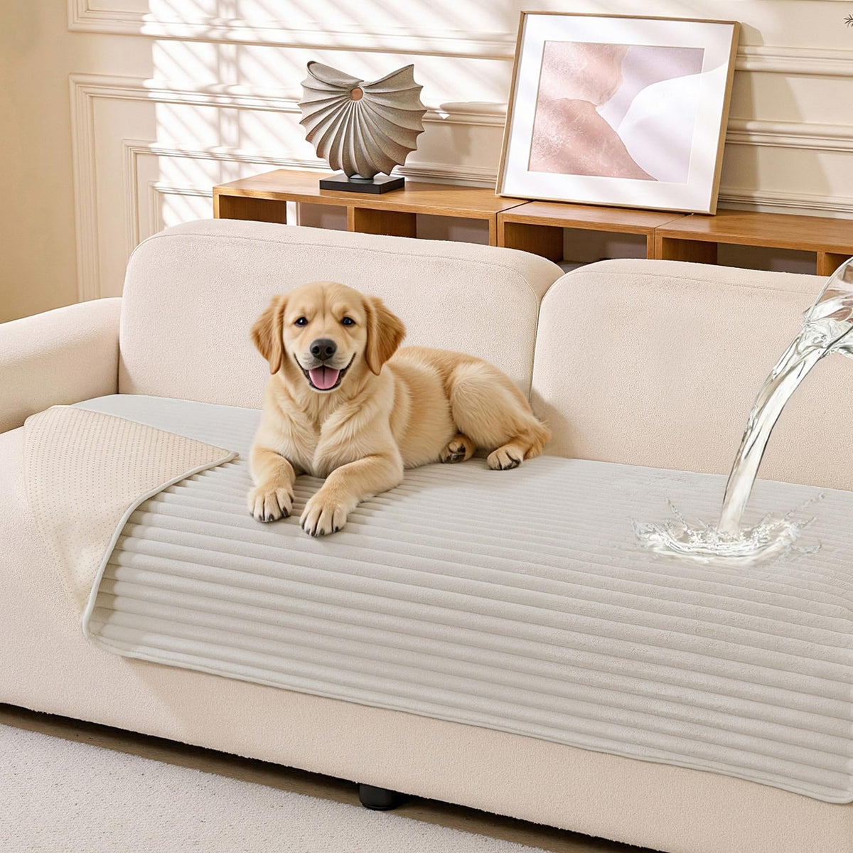 MEETSKY Waterproof Couch Cover for Sofa, Non Slip Washable Sofa Protector