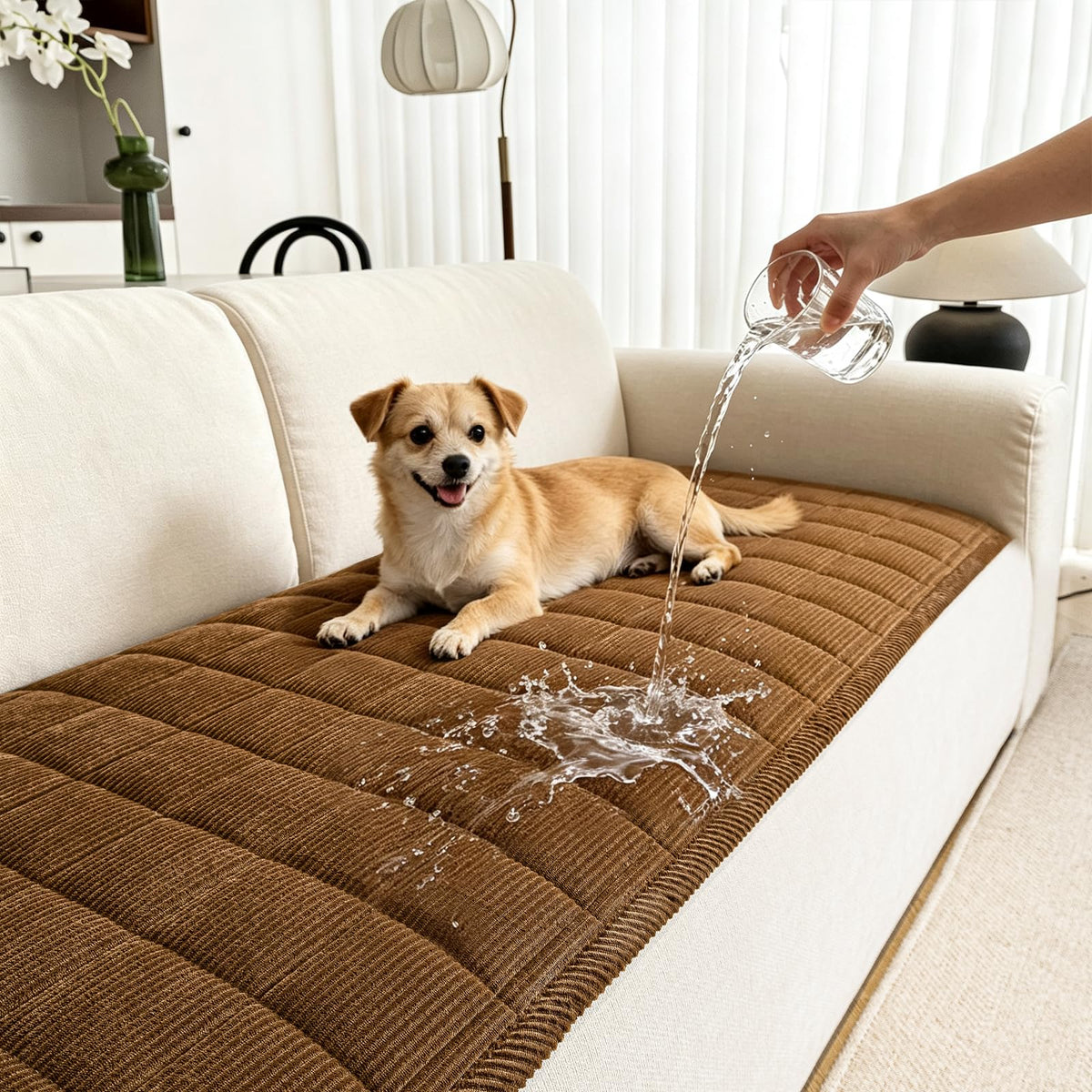 Waterproof Couch Covers for Sofa, Non Slip Dog Couch Cover Washable