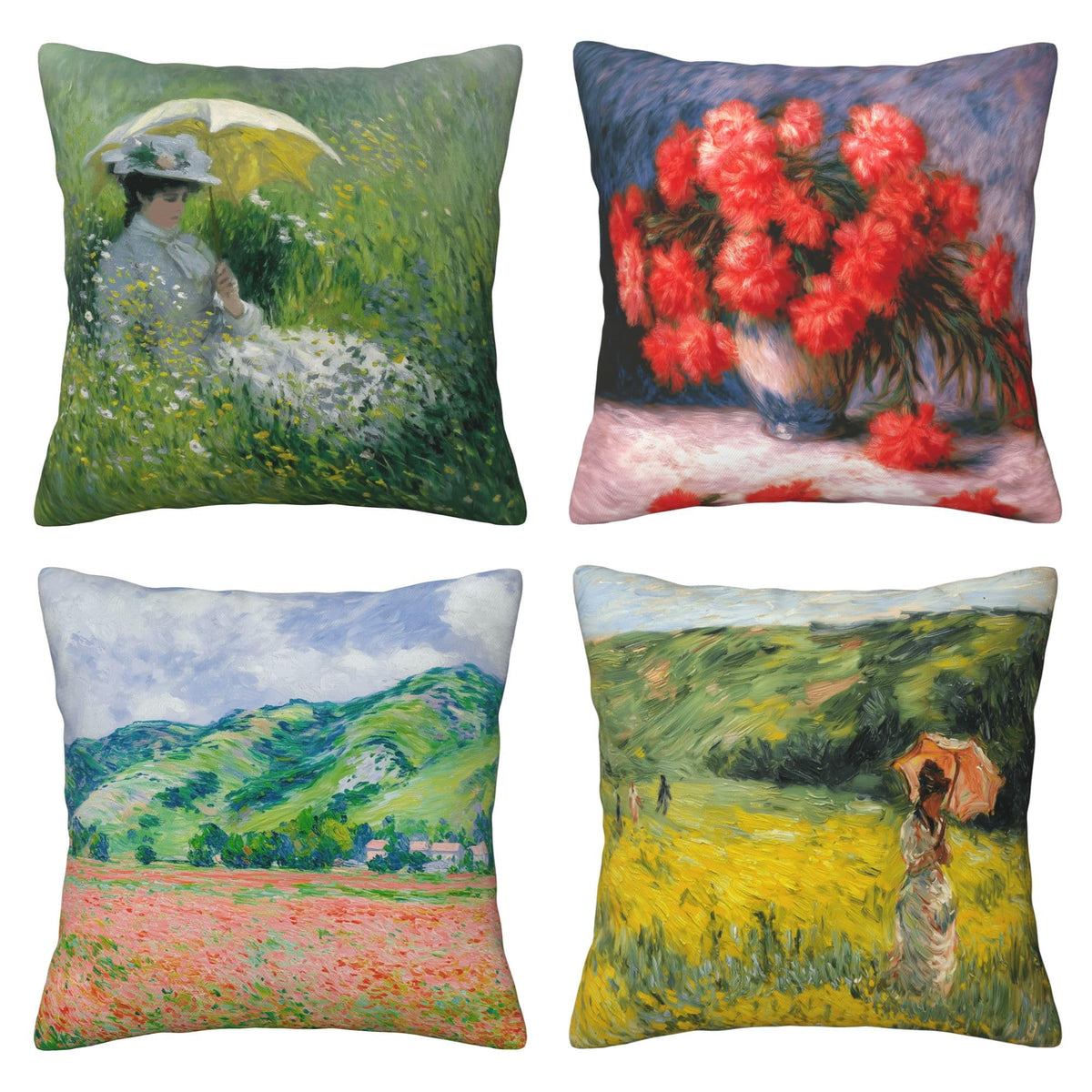 Abstract Art Throw Pillow Covers 18 X 18 Inch Set of 4 Decorative Cushion Cover Home Decor for Sofa Chair Couch Bedroom Living Room