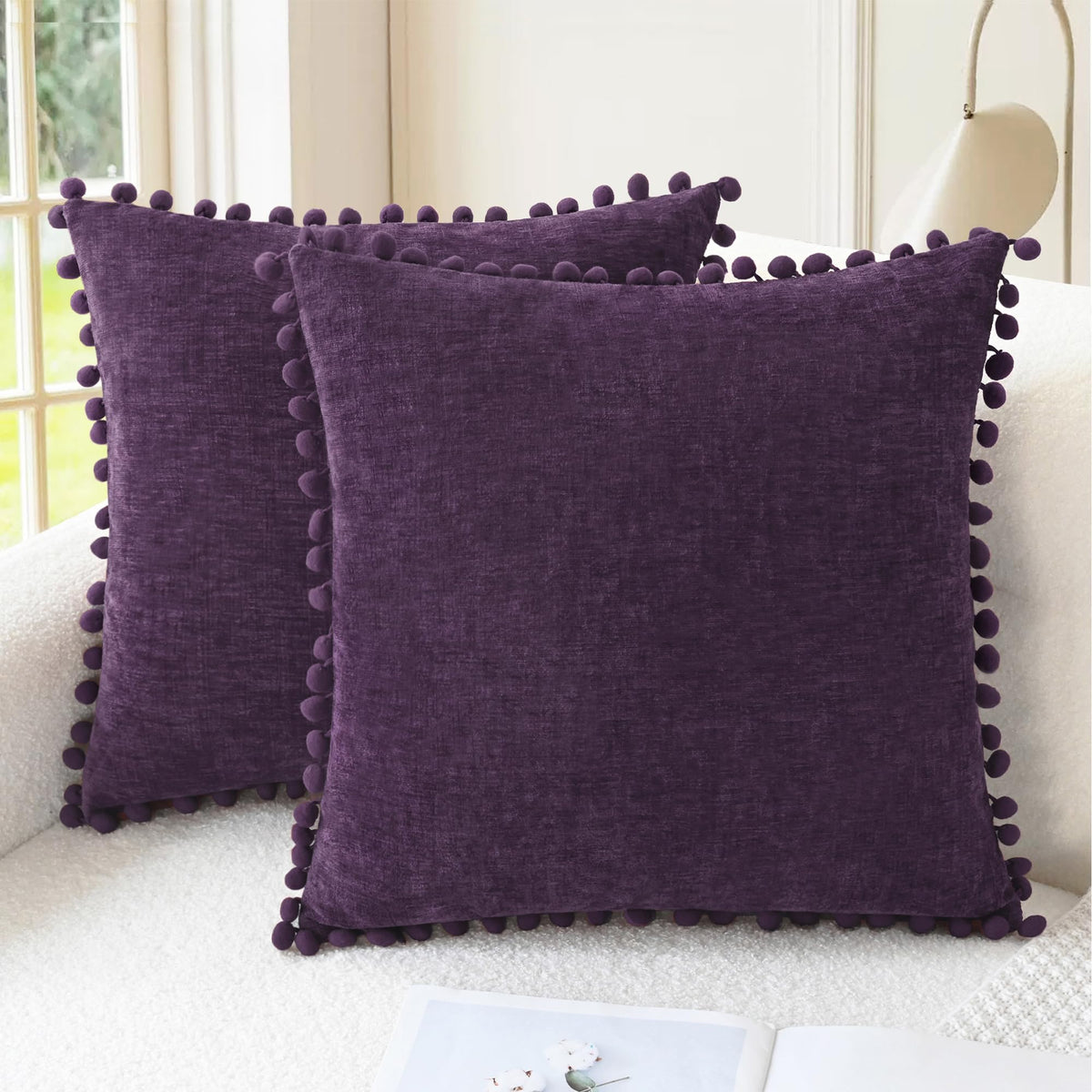 CaliTime Decorative Couch Throw Pillow Covers 20 X 12 Inches Apricot Brown