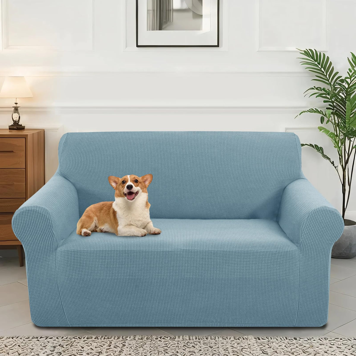 Stretch Couch Covers for Sofa Washable, Large, Chocolate