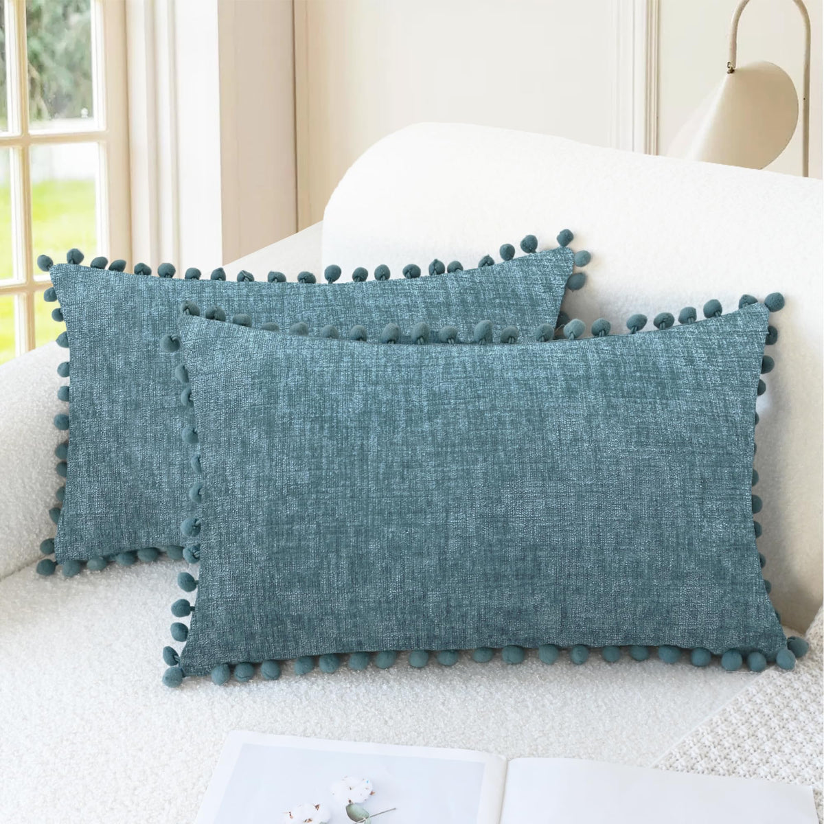 CaliTime Decorative Couch Throw Pillow Covers 20 X 12 Inches Apricot Brown
