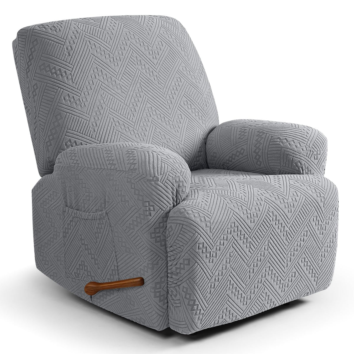 Ruaozz Recliner Couch Covers, Soft Stretch Sofa Slipcover, Chocolate