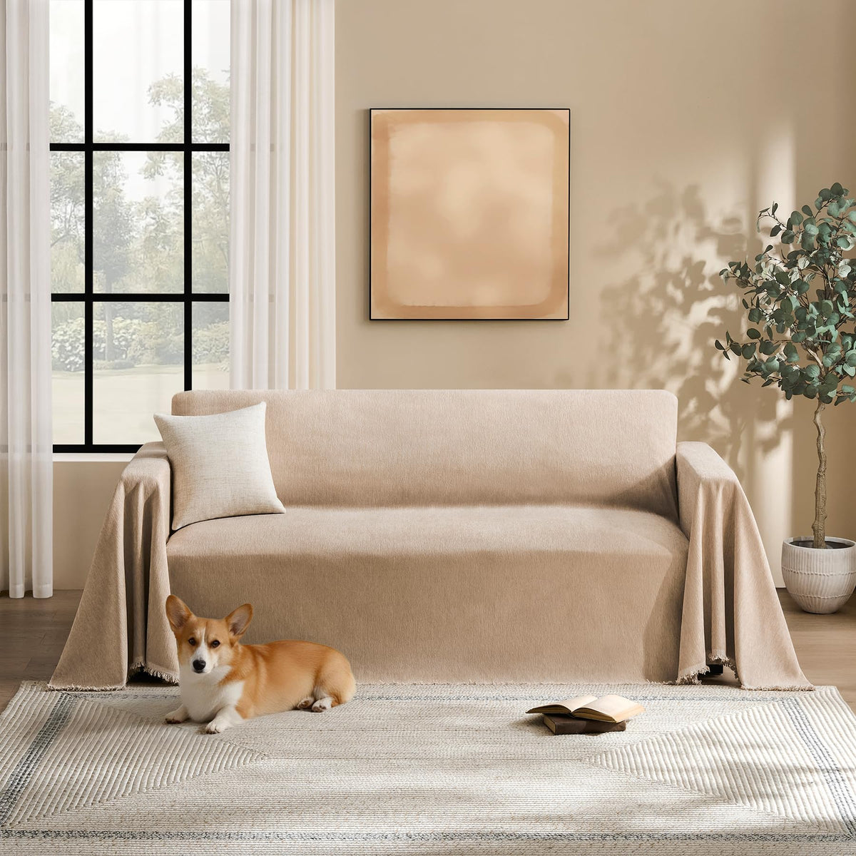 Couch Cover for Dogs Chenille Couch Cover Blanket Sectional Couch Covers