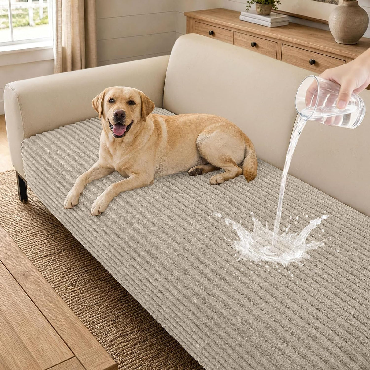hyha Waterproof Couch Cover for Dogs, Non-Slip Pet Sofa Covers Washable