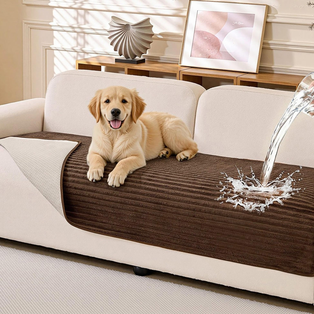 MEETSKY Waterproof Couch Cover for Sofa, Non Slip Washable Sofa Protector
