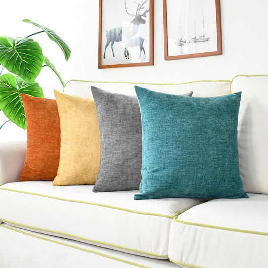 CaliTime Decorative Couch Throw Pillow Covers 18 X 18 Inches Multicolored