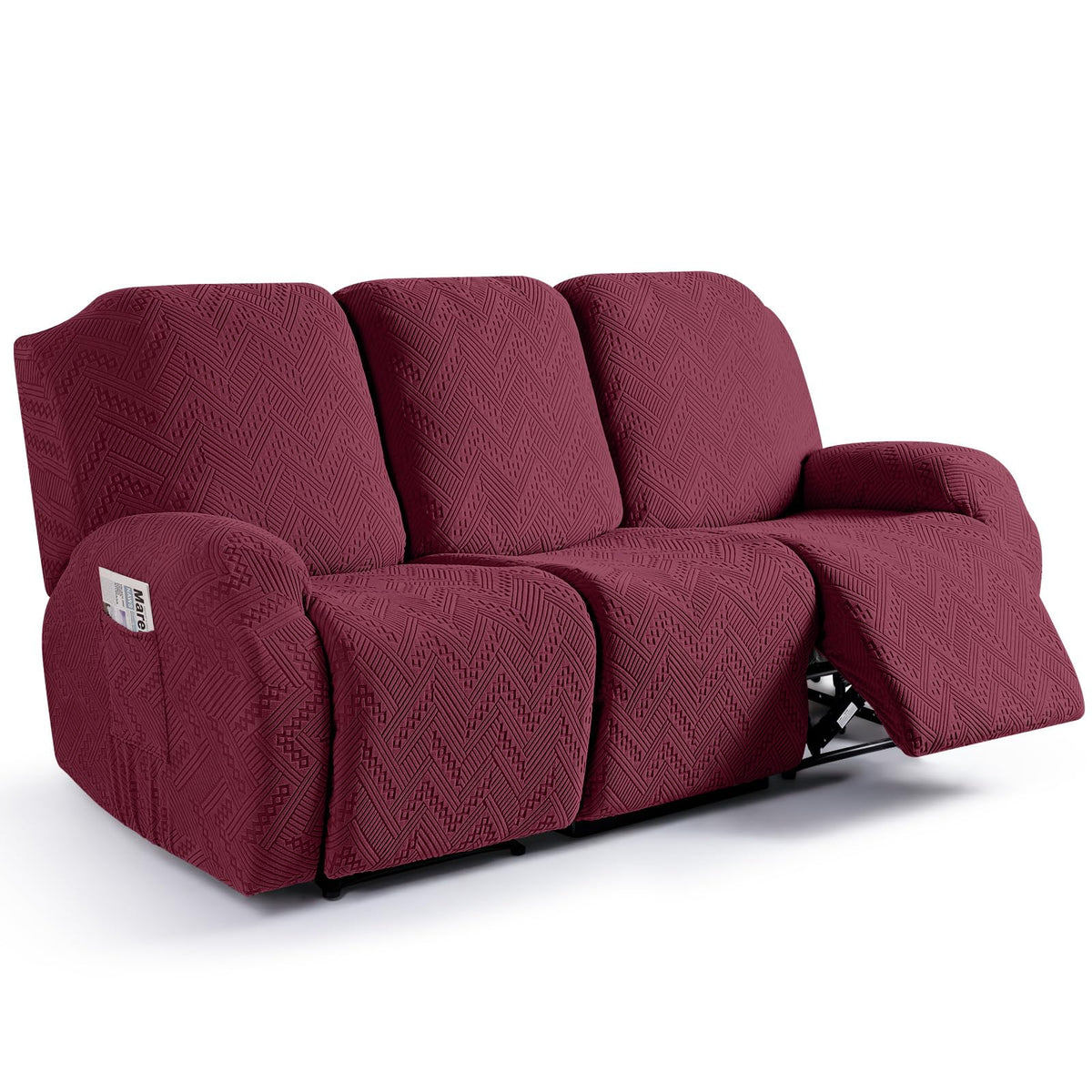 Ruaozz Recliner Couch Covers, Soft Stretch Sofa Slipcover, Chocolate
