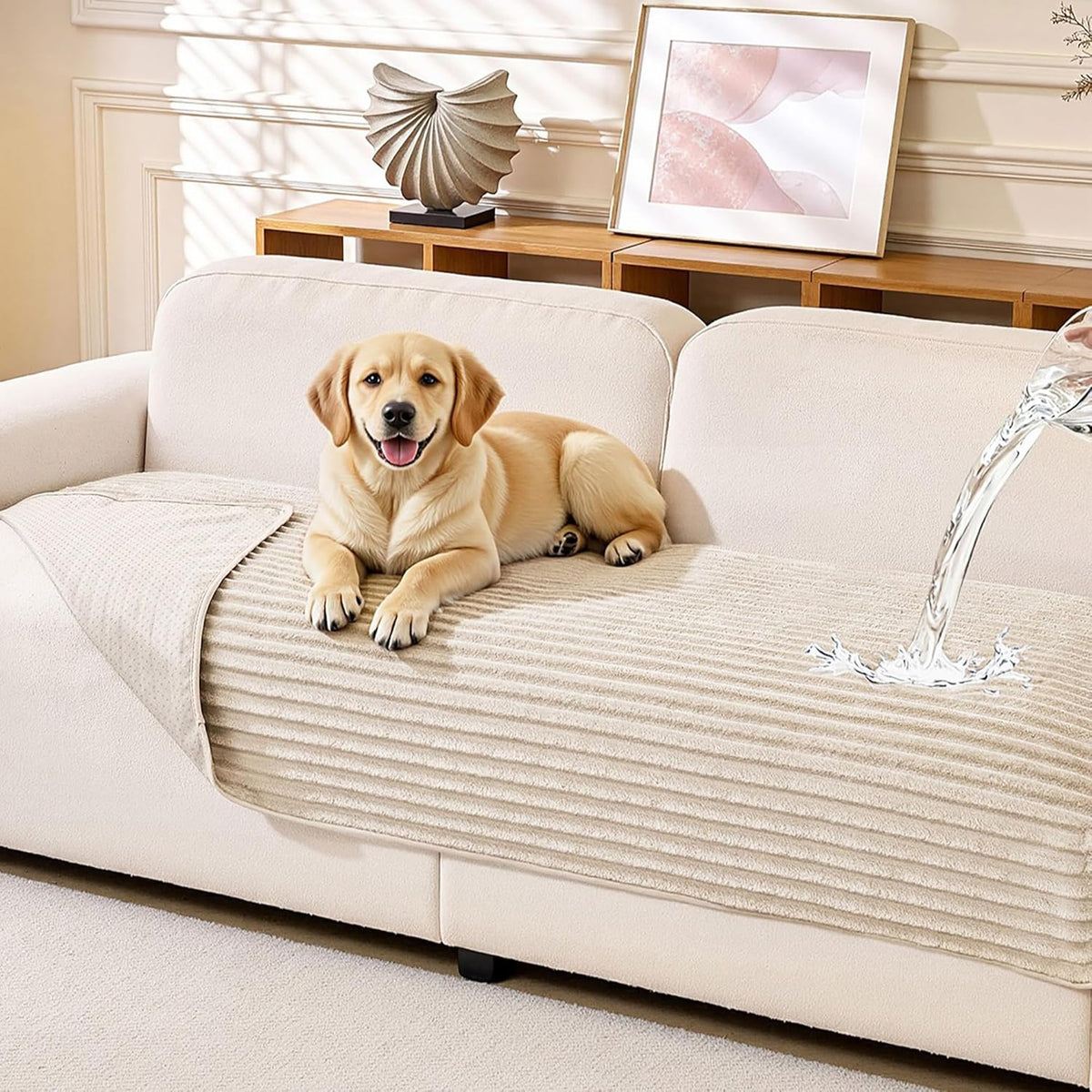 MEETSKY Waterproof Couch Cover for Sofa, Non Slip Washable Sofa Protector