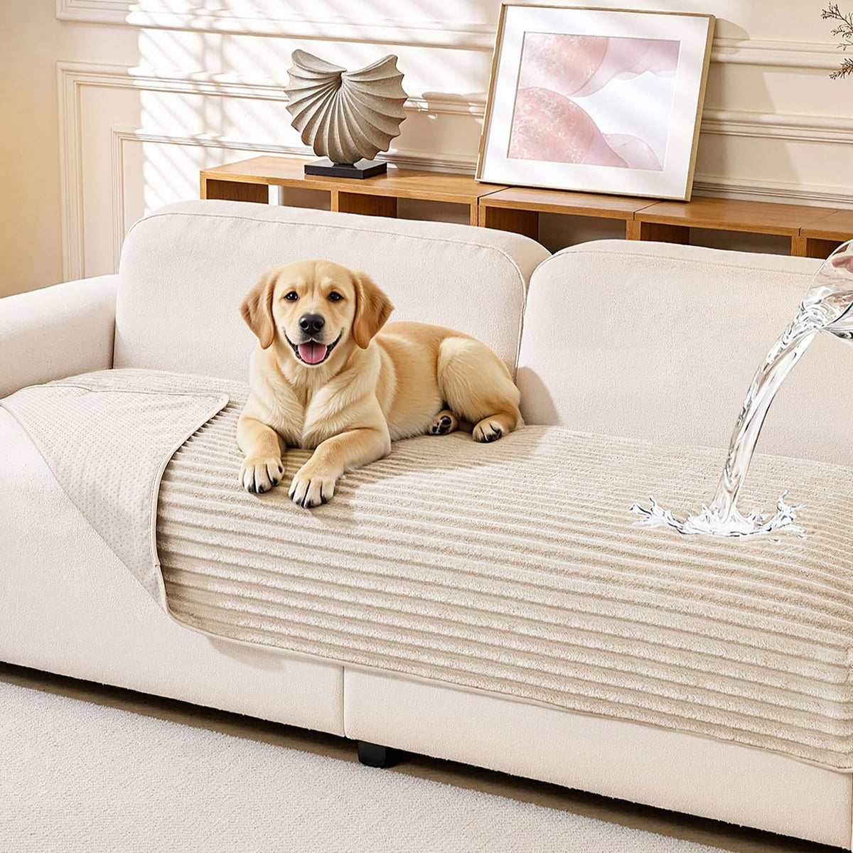 MEETSKY Waterproof Couch Cover for Sofa, Non Slip Washable Sofa Protector