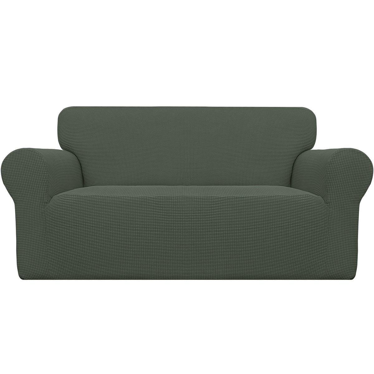 Easy-Going Stretch Loveseat Couch Covers Washable Dark Gray