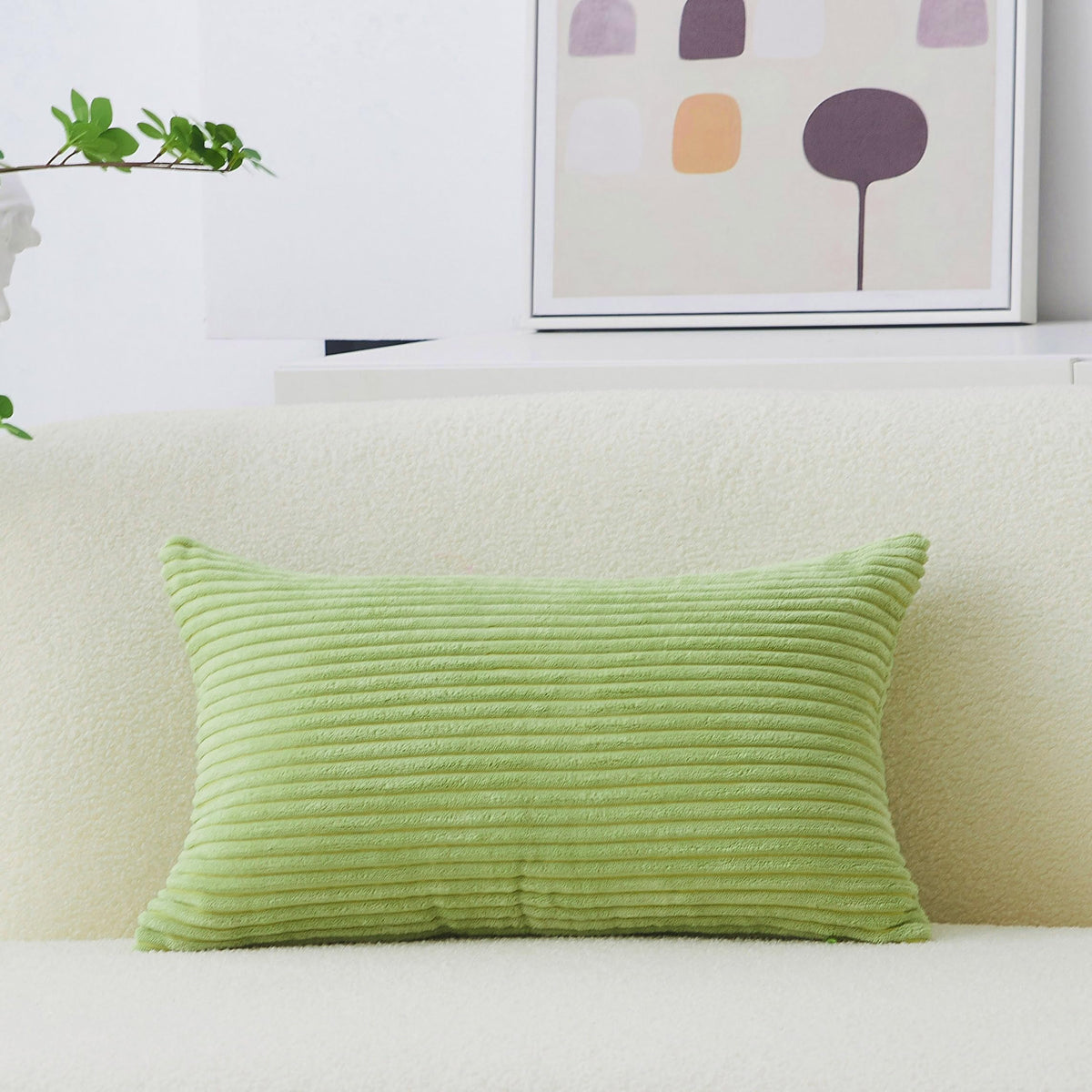 Home Brilliant Mustard Yellow Throw Pillow Cover 18x18 Decorative Plush Corduroy Striped Fall Decor Throw Pillow Cushion Cover for Couch Bed Decor, 18 x 18 (45x45), Sunflower Yellow