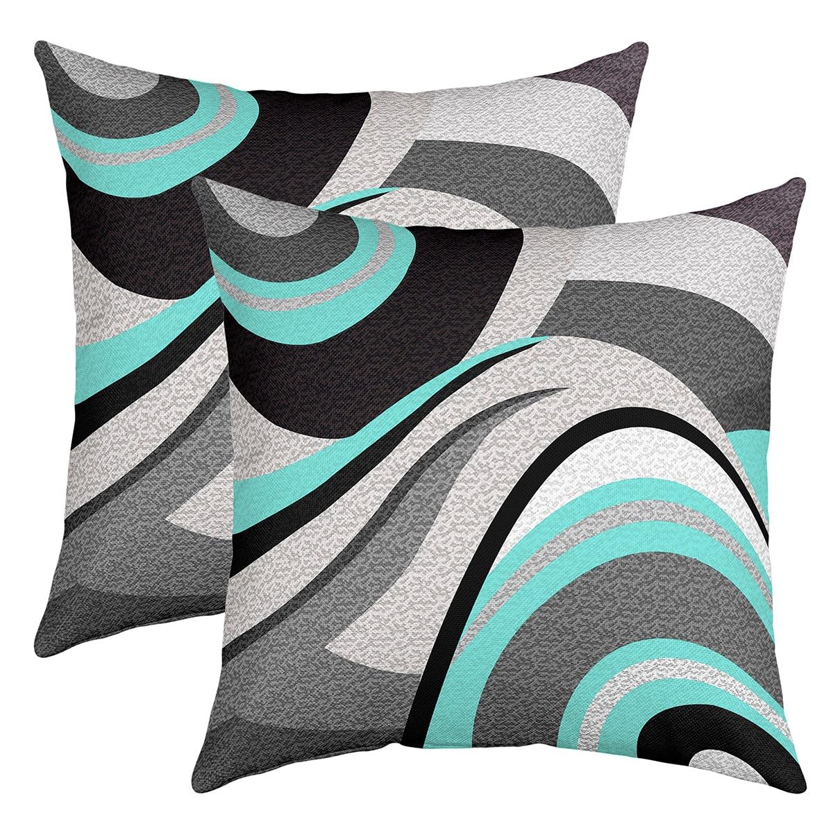 Feelyou Throw Geometric Square Pillow Covers 18x18 Inches