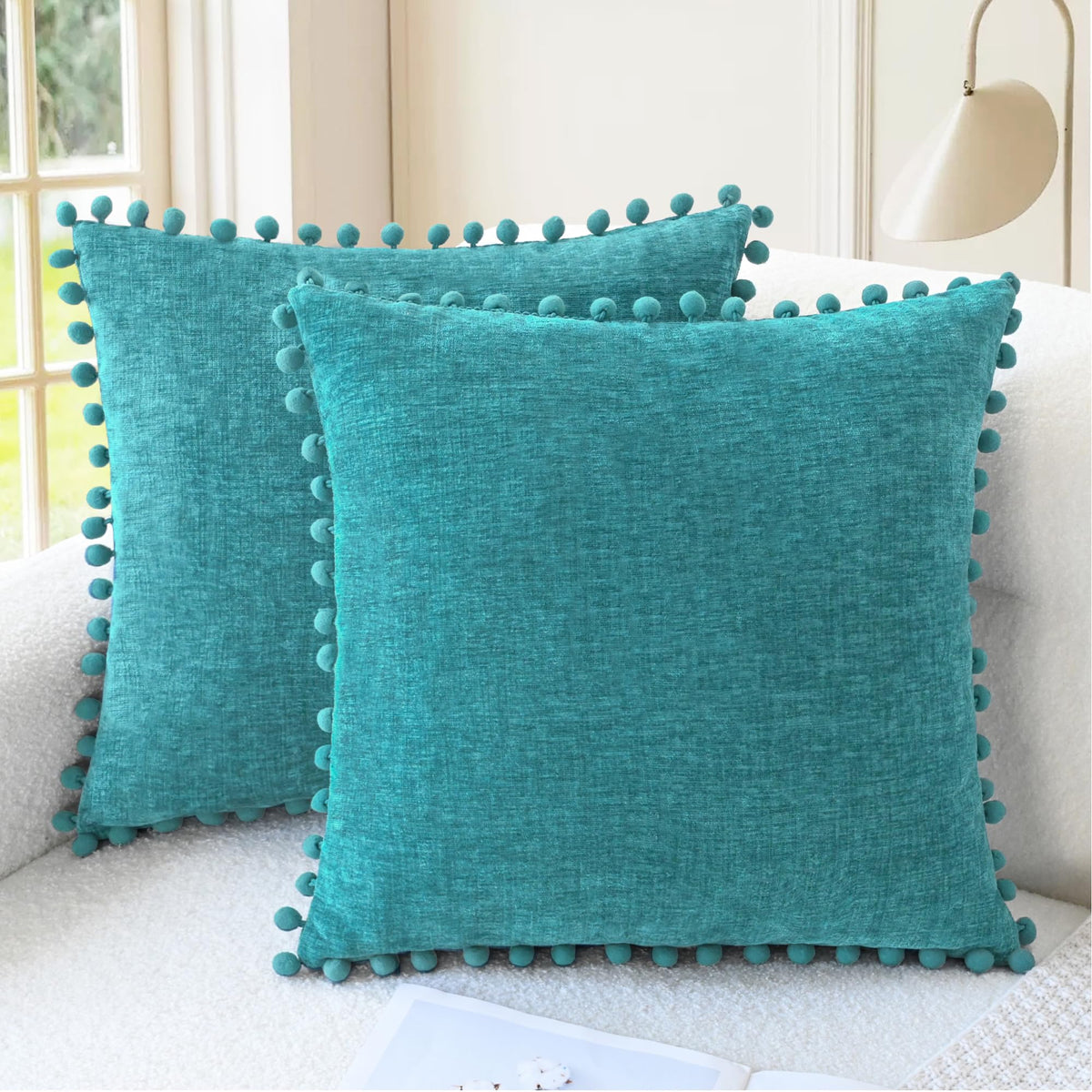 CaliTime Decorative Couch Throw Pillow Covers 20 X 12 Inches Apricot Brown