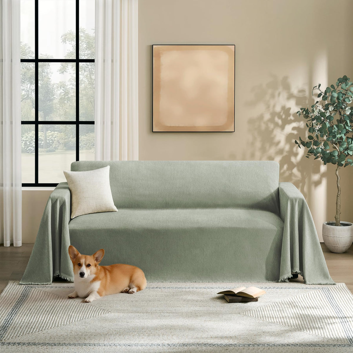 Couch Cover for Dogs Chenille Couch Cover Blanket Sectional Couch Covers