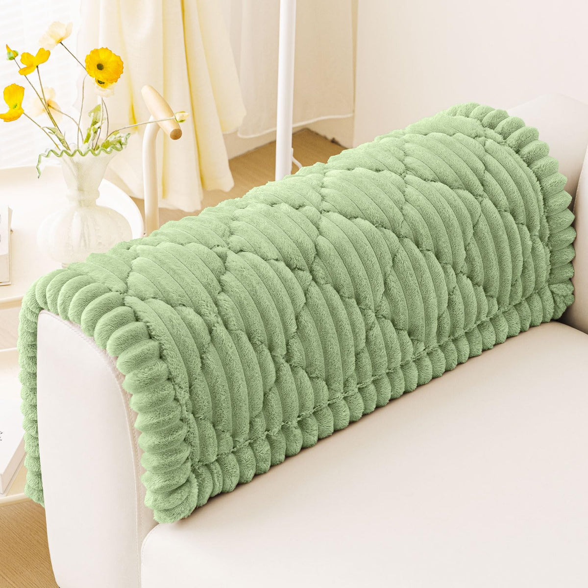 Smiry Couch Cover for Dogs Washable, Non Slip Fuzzy Pet Sofa Protector