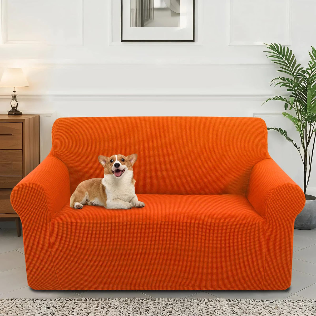 Stretch Couch Covers for Sofa Washable, Large, Chocolate