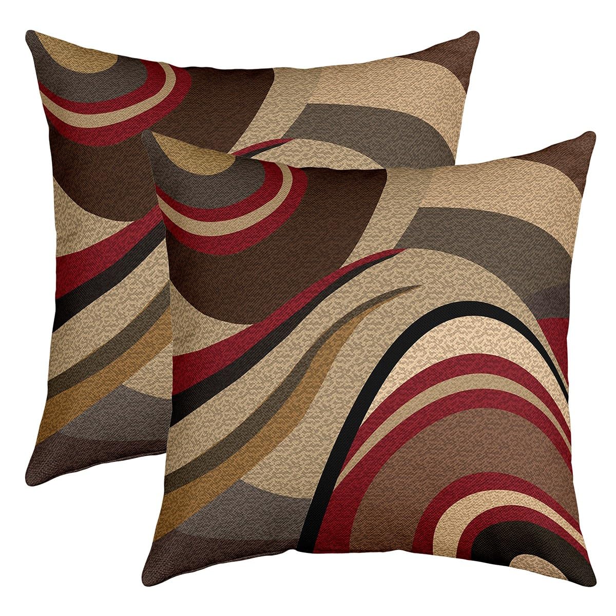 Feelyou Throw Geometric Square Pillow Covers 18x18 Inches