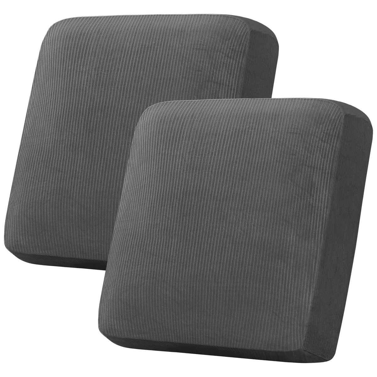 H.VERSAILTEX Velvet Stretch Couch Cushion Cover Plush Cushion Slipcover for Chair Loveseat Sofa Cushion Furniture Protector Seat Cushion Sofa Cover (3 Piece Sofa Cushion Covers, Ivory)