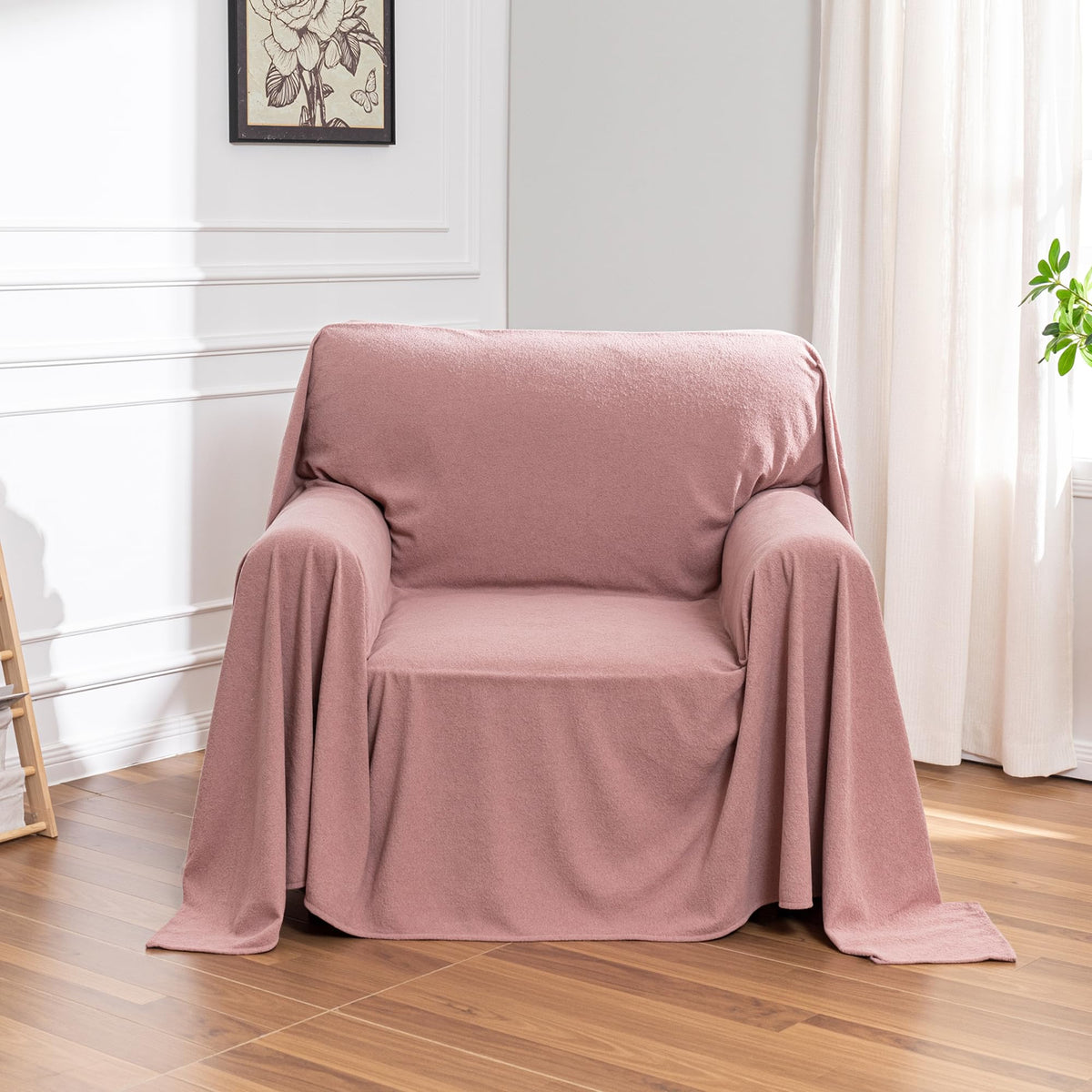 MEETSKY Couch Cover for 2 Cushion Couch, Couch Covers for Dogs Washable Non Slip Cat Scratch Proof Sectional Love Seat Covers L Shaped Soft Couch Furniture Protector for Pets, 71" x 118", Grey