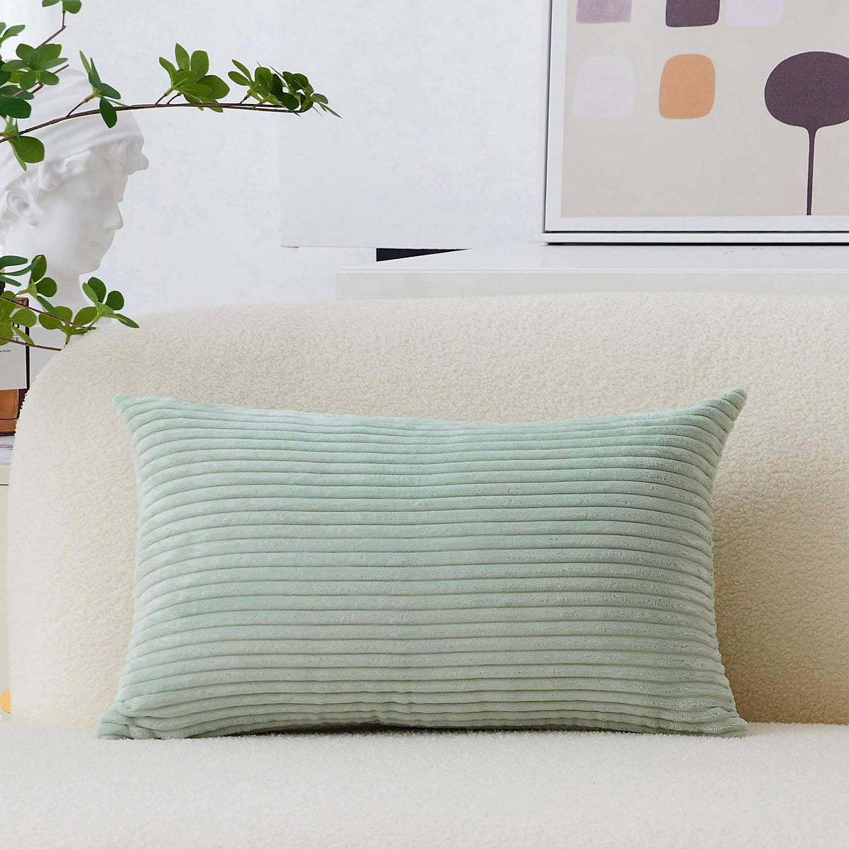 Home Brilliant Mustard Yellow Throw Pillow Cover 18x18 Decorative Plush Corduroy Striped Fall Decor Throw Pillow Cushion Cover for Couch Bed Decor, 18 x 18 (45x45), Sunflower Yellow