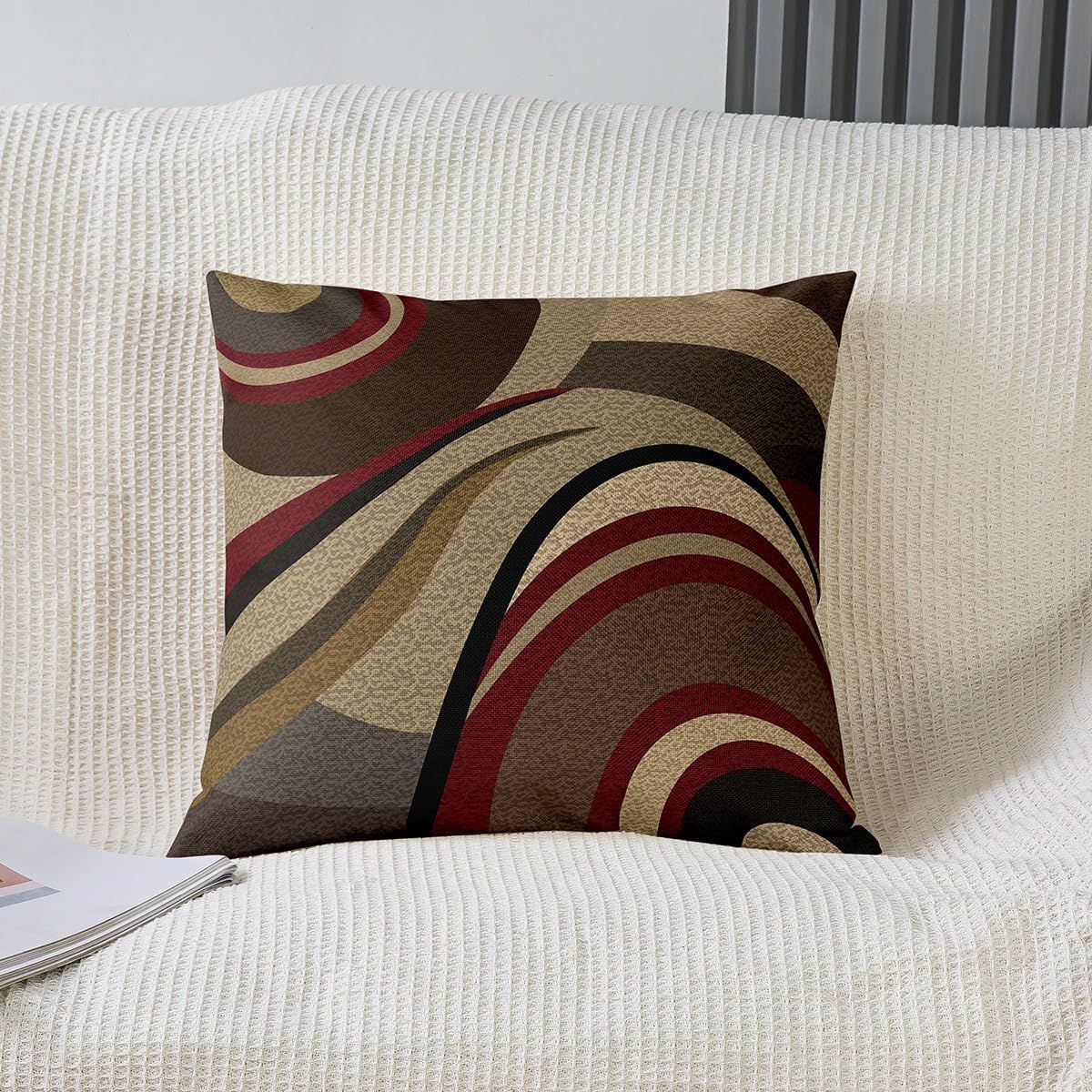 Feelyou Throw Geometric Square Pillow Covers 18x18 Inches