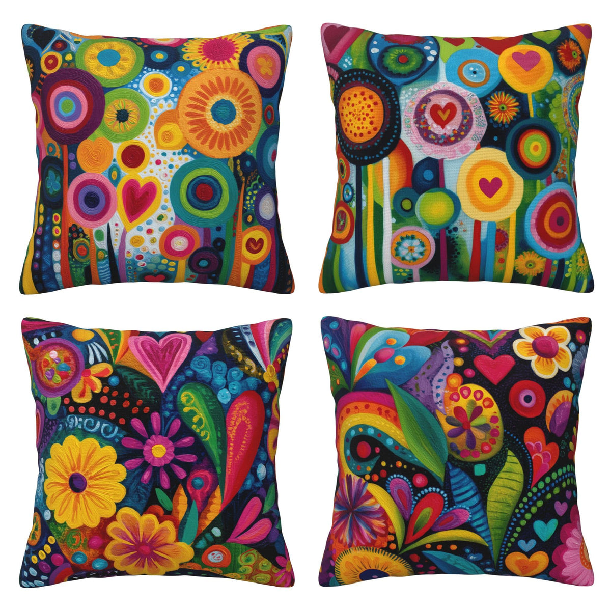 bassyil Abstract Geometry Throw Pillow Covers 18x18 Inch Set of 4 Western Decorative Cushion Cases for Couch Bedroom Living Room Sofa Patio