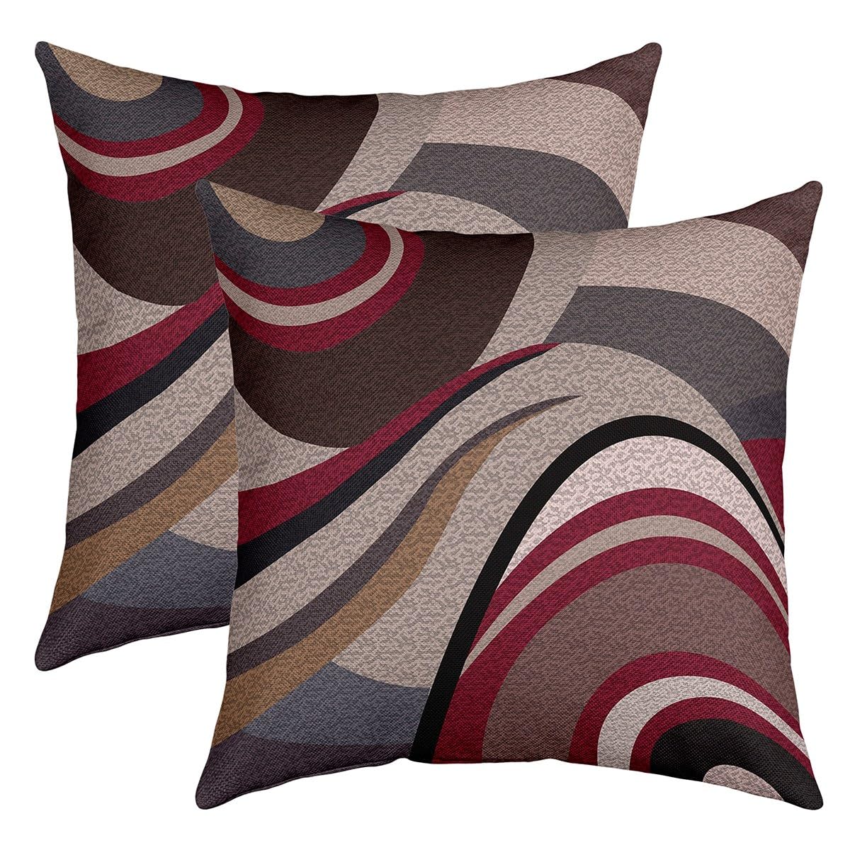 Feelyou Throw Geometric Square Pillow Covers 18x18 Inches
