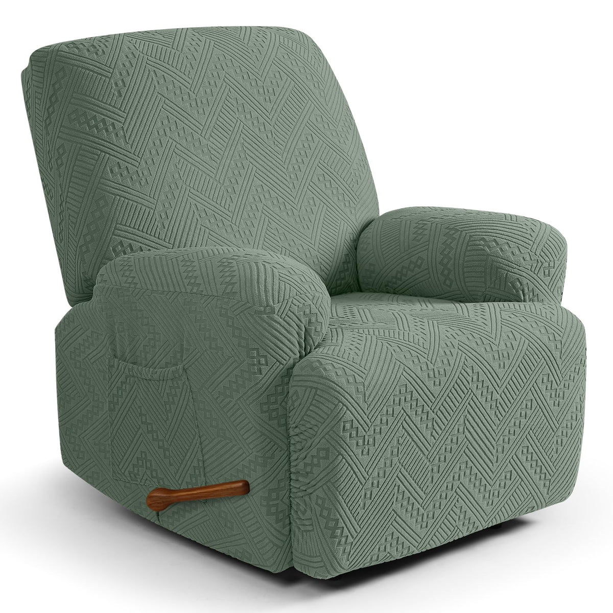 Ruaozz Recliner Couch Covers, Soft Stretch Sofa Slipcover, Chocolate