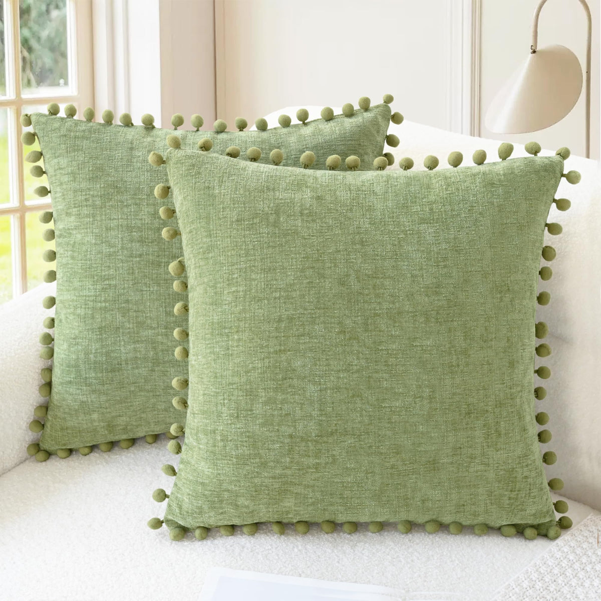 CaliTime Decorative Couch Throw Pillow Covers 20 X 12 Inches Apricot Brown