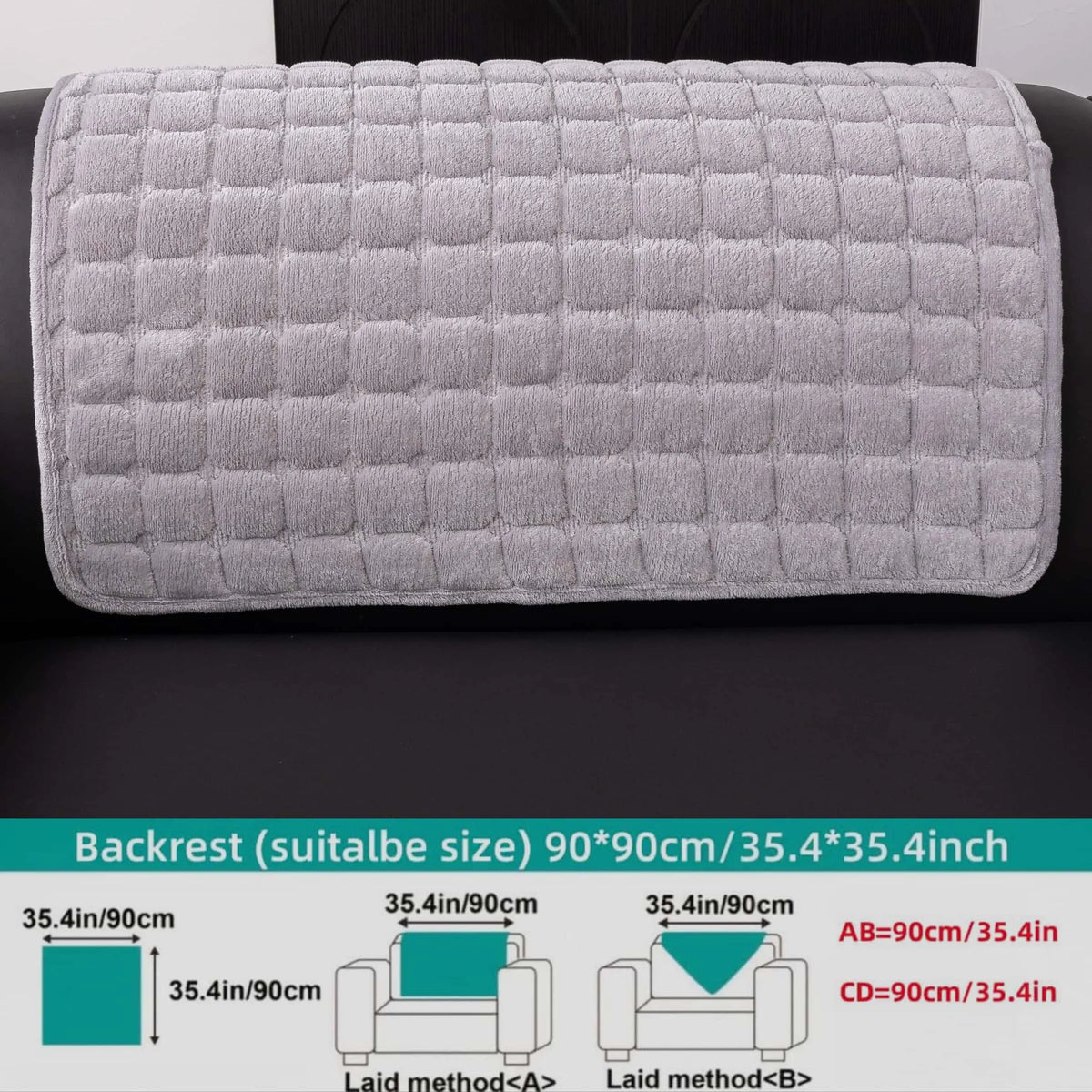 Solid colour Thick Plush Sofa couch cover, 1 PC Quilted Non Slip Washable Couch Cushion Cover Pad, Pet-Friendly Soft Velvet Sofa Protector, for Armchair, Loveseat, Sectional & Multi-Seater Sofas, Modern Cozy Living Room Decor, Sofa Slipcover.