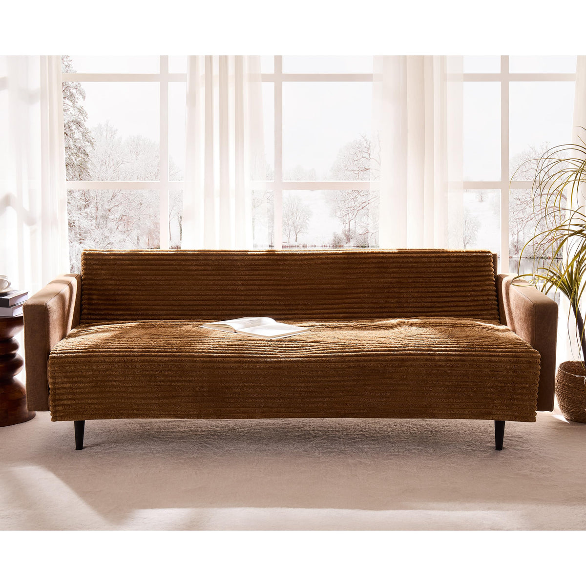 Dual Non-Slip Couch Cover for Dogs Waterproof, Fuzzy Soft Pet Couch Covers for Sofa 3 Cushion, Pet Friendly Soft Dog Bed Covers Sofa Cover Washable (Navy Blue, 33" x 75" 1 Pack)
