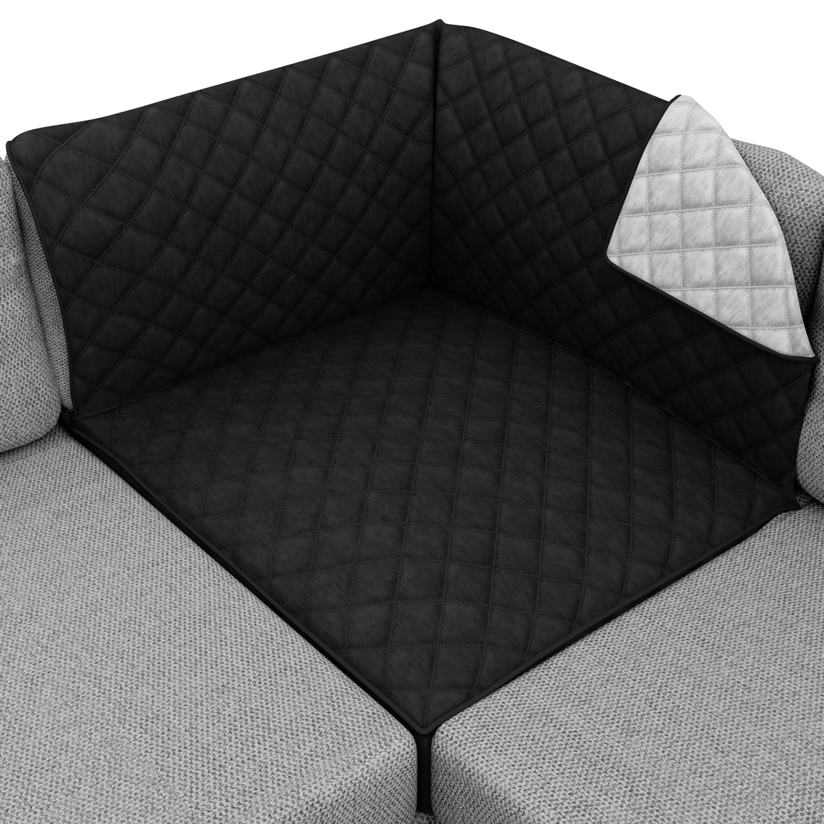 Sofa Shield® Couch Sofa Slip Cover for Dogs with Strap, Navy Sand