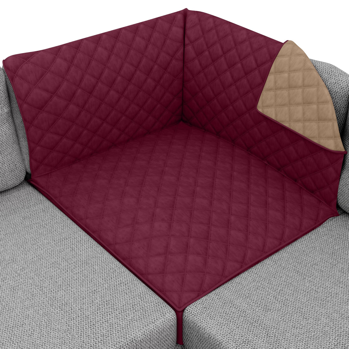 Sofa Shield® Couch Sofa Slip Cover for Dogs with Strap, Navy Sand