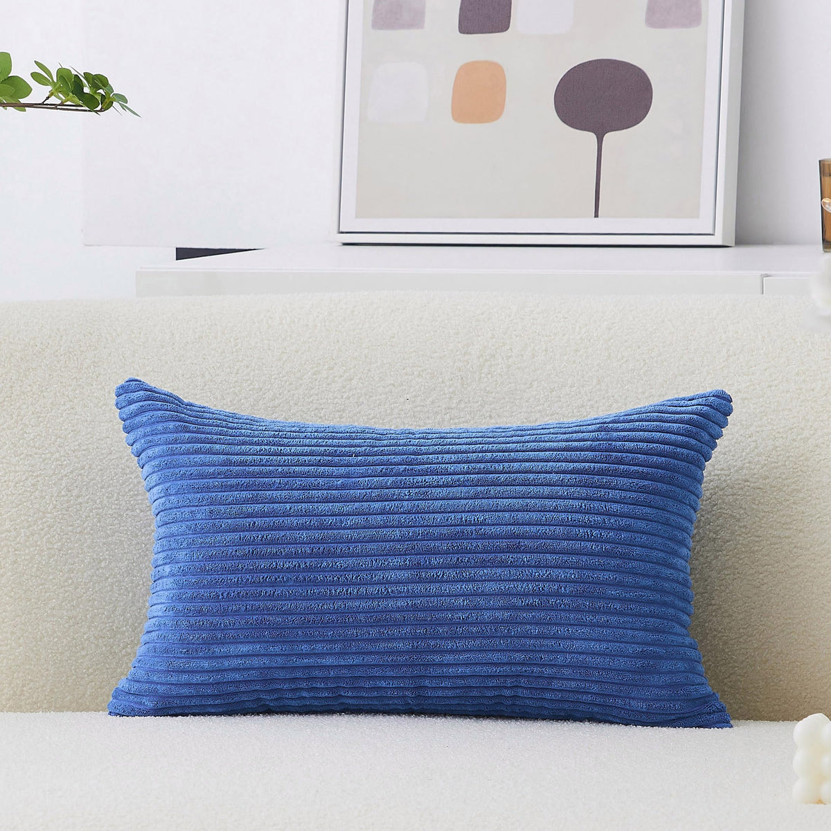 Home Brilliant Mustard Yellow Throw Pillow Cover 18x18 Decorative Plush Corduroy Striped Fall Decor Throw Pillow Cushion Cover for Couch Bed Decor, 18 x 18 (45x45), Sunflower Yellow