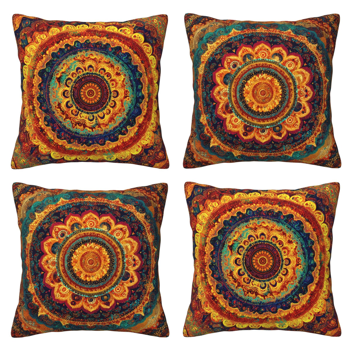 Abstract Art Throw Pillow Covers 18 X 18 Inch Set of 4 Decorative Cushion Cover Home Decor for Sofa Chair Couch Bedroom Living Room