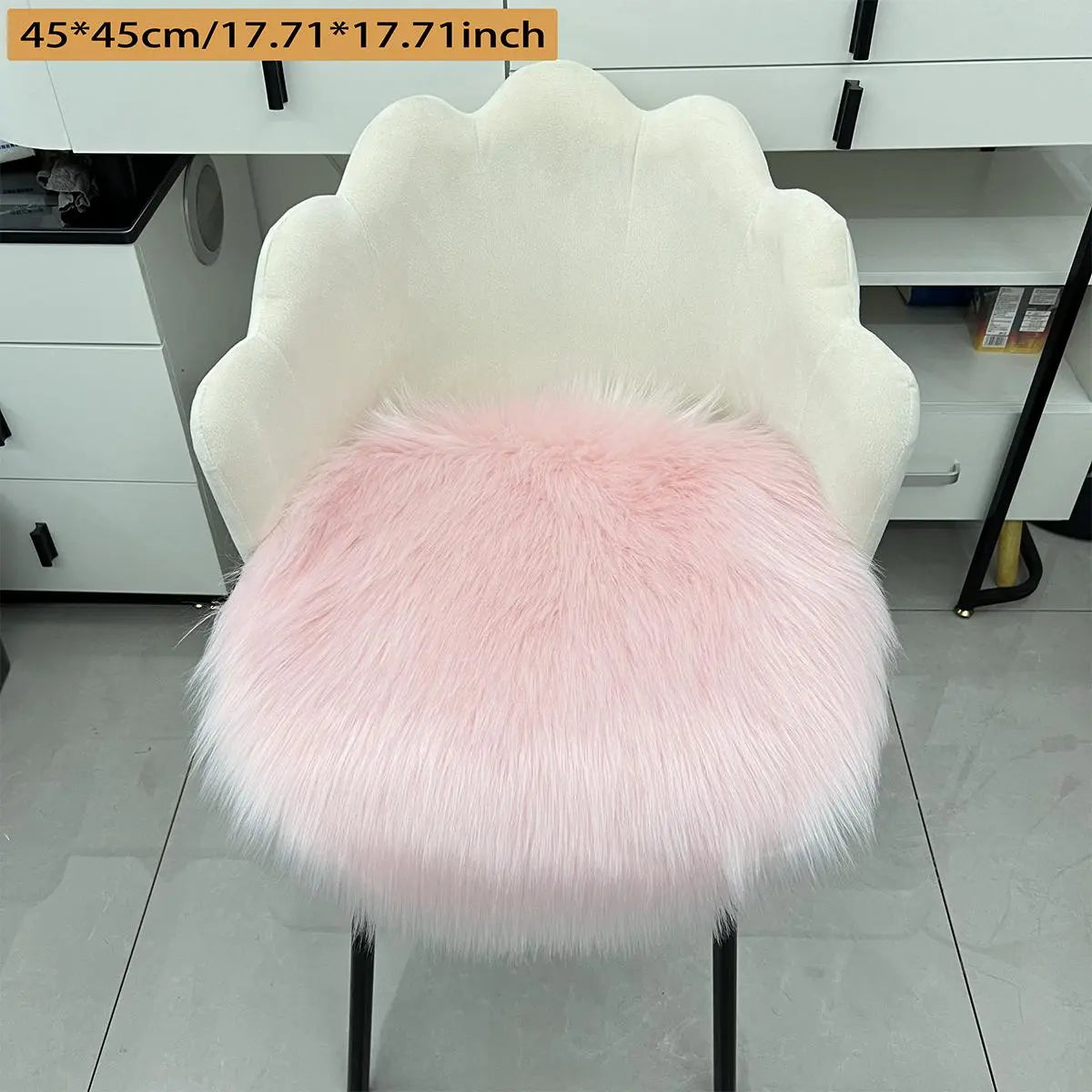 Creative Faux Wool Long Plush Rug for Living Room Coffee Table Sofa Bedside, Soft Fluffy Carpet Mat for Bedroom Window Seat Furry Soft Rugs, Shaggy Fuzzy Rugs, Decorative Fluffy Rug