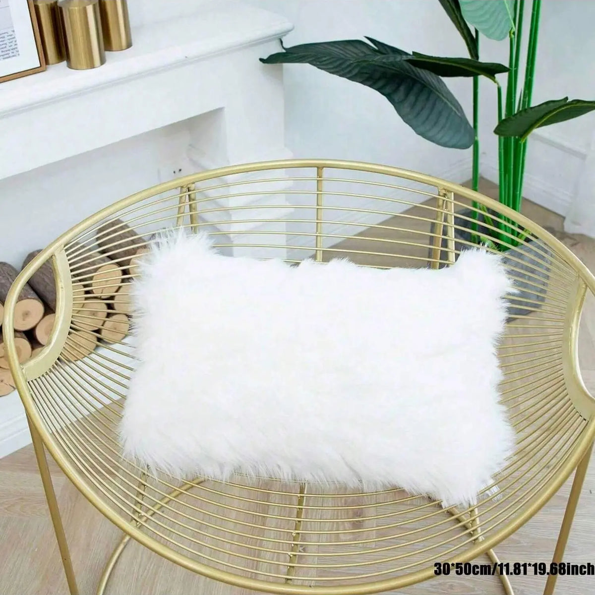 Valentine's Day Faux Wool Plush Pillow Cover, Soft Comfortable Non-Shedding Furry Cushion Cover, Washable Foldable Detachable Cover for Living Room and Bedroom Decor, Bedroom Decorative Accessories #GLOBAL PICKS