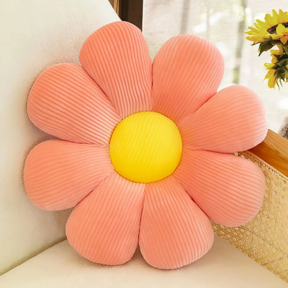 2026 Modern Daisy Flower-Shaped Decorative Cushion, Christmas Gift Throw Pillow for Home Sofa and Bedroom Decor