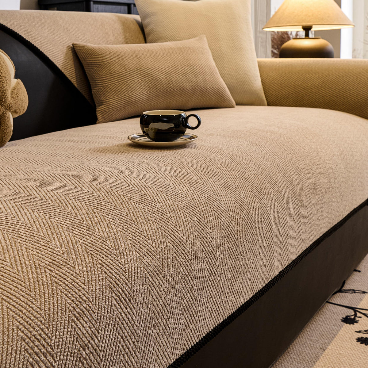Waterproof Chenille Couch Cover, Non-Slip Sofa Cover for 3 Cushion