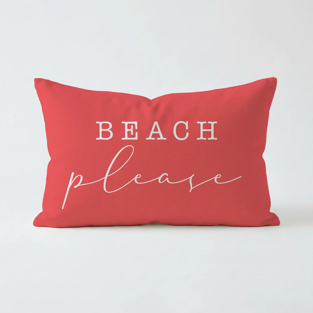 Beach Please Pillow, Indoor Outdoor Throw Pillow with Insert, Beach House Decor, Coastal Gift, Summer Patio Pillow, Beach Lover Gift